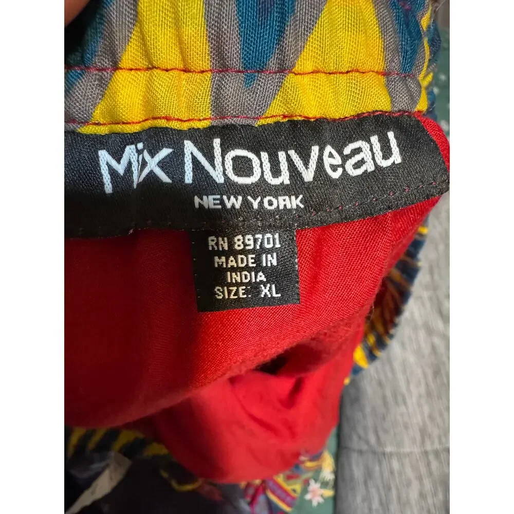 VTG Mix Nouveau Midi Skirt Aztec Print Boho Style Size: XL
